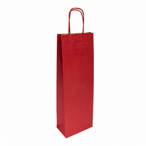 Sac Bouteille Kraft Bordeaux 14+8X40 Cm - Carton De 250 Unités - GelatoPro.fr
