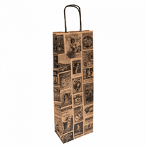 Sac Bouteille Kraft Bacchus 14+8X40 Cm - Carton De 250 Unités - GelatoPro.fr