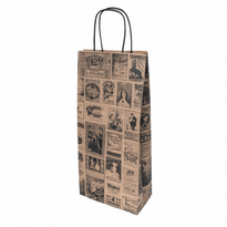 Sac Deux Bouteilles Kraft Bacchus 18+10X39 Cm - Carton De 250 Unités - GelatoPro.fr
