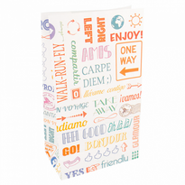 Sac Papier Sos Sans Anses 14 + 8 X 24 Cm Parole - Carton De 1000 Unités - GelatoPro.fr