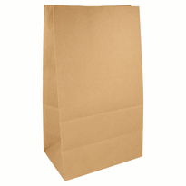 Sac Papier Sos Sans Anses 22 + 14 X 37 Cm Neutre Kraft - Carton De 500 Unités - GelatoPro.fr