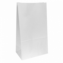 Sac Papier Sos Sans Anses 25 + 15 X 43.5 Cm Neutre Blanc - Carton De 250 Unités - GelatoPro.fr