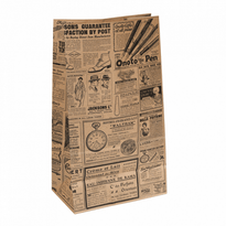 Sac Papier Sos Sans Anses 25 + 15 X 43.5 Cm Times Kraft - Carton De 250 Unités - GelatoPro.fr