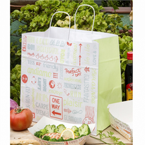Sac Traiteur Poignée Ficelle 36 + 21 X 33.5 Cm Parole Kraft - Carton De 250 Unités - GelatoPro.fr