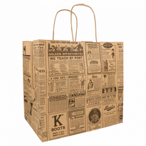 Sac Traiteur Poignée Ficelle 26 + 17 X 24 Cm Times - Carton De 250 Unités - GelatoPro.fr