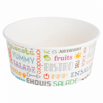 Boîte À Salade En Carton Parole 800 Ml - Carton De 200 Unités - GelatoPro.fr
