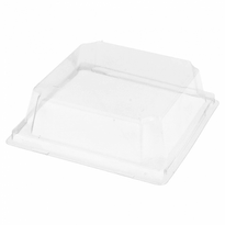 Couvercle En Pet 11X11X3.7 Cm Pour Barquette Kraft 224.85 - Carton De 1000 Unités - GelatoPro.fr