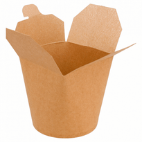 Pot En Carton Avec Fermeture Croisillon Pour Pâtes Neutre Kraft 780 Ml - Carton De 450 Unités - GelatoPro.fr