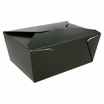 Boite Américaine En Carton Pour Plats Cuisinés Noire 2880 Ml - Carton De 160 Unités - GelatoPro.fr