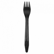 Fourchette Noir En Bois 16.5 Cm - Pack De 100 Unités - GelatoPro.fr