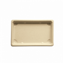 Sushi Box En Cellulose Naturelle Fibre De Canne À Sucre  -Naturel - 23.5X15.5Cm - Carton De 800 Unités - GelatoPro.fr