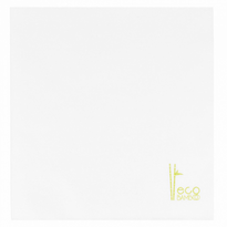 Serviette En Fibre De Bambou 40X40 Cm Blanche - Carton De 600 Unités - GelatoPro.fr