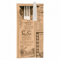 Sachet À Couverts Et Serviette Times - Carton De 400 Unités - GelatoPro.fr