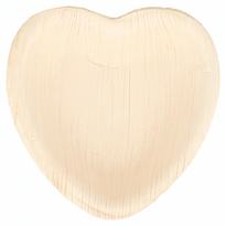 Assiette Coeur En Feuille De Palmier 10X10X1.5 Cm - Carton De 200 Unités - GelatoPro.fr