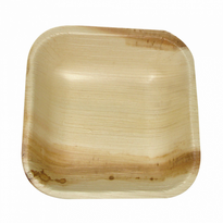 Assiette Carré En Feuille De Palmier 10X10X2.5 Cm - Carton De 200 Unités - GelatoPro.fr