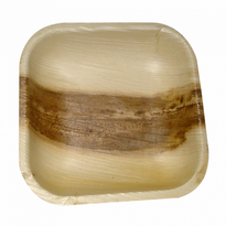 Assiette Carré En Feuille De Palmier 11.5X11.5X1.5 Cm - Carton De 200 Unités - GelatoPro.fr