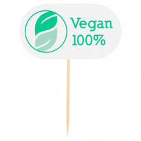 Pique Repas Vegan En Bois 8 Cm  - Pack De 100 Unités - GelatoPro.fr
