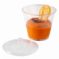 Verrine Ronde Récipient Avec Couvercle - Vert D'Eau  - 6.4X6.9(H) Cm - Carton De 576 Unités - GelatoPro.fr