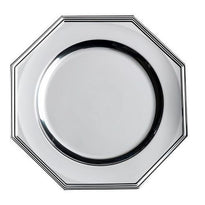 Assiette Octogonale Argent En Pet Métallisé 33 Cm - Carton De 36 Unités - GelatoPro.fr