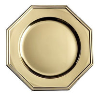 Assiette Octogonale Or En Pet Métallisé 30.5 Cm - Carton De 50 Unités - GelatoPro.fr