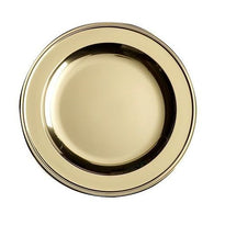 Assiette Ronde Or En Pet Métallisé 18 Cm - Carton De 180 Unités - GelatoPro.fr
