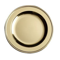 Assiette Ronde Or En Pet Métallisé 23 Cm - Carton De 180 Unités - GelatoPro.fr