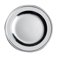 Assiette Ronde Argent En Pet Métallisé 23 Cm - Carton De 180 Unités - GelatoPro.fr