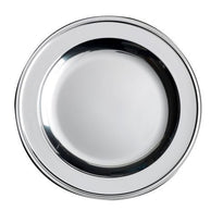 Assiette Ronde Argent En Pet Métallisé 30 Cm - Carton De 120 Unités - GelatoPro.fr