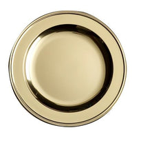 Assiette Ronde Or En Pet Métallisé 30 Cm - Carton De 120 Unités - GelatoPro.fr