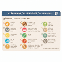 Etiquettes Adhésives Allergènes En Rouleau 7.5 X 5 Cm - Pack De 500 Unités - GelatoPro.fr
