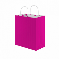 Sac Papier Avec Anse 20+10X29Cm - Fuchsia -  Kraft Vergé 80G/M2 - Carton De 250 - GelatoPro.fr