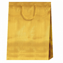 Sac Boutique Plastifié Avec Anse 26.4+13.6X32.7Cm Or -  Pack De 10 - GelatoPro.fr