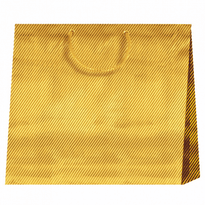 Sac Boutique Plastifié Avec Anse 38+10X29.2Cm Or -  Pack De 10 - GelatoPro.fr