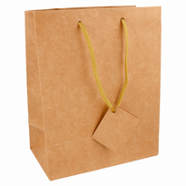 Sac Boutique Avec Anse 18+10X22.7 Cm  Kraft -  Pack De 10 - GelatoPro.fr
