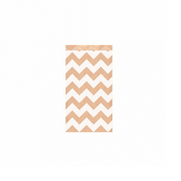 Sachet Plat 12+5X18Cm - Zig Zag Kraft - Kraft Vergé 60/M2 -  Pack De 250 - GelatoPro.fr