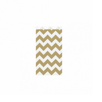Sachet Plat 12+5X18Cm - Zig Zag Or - Cellulose 60/M2 -  Pack De 250 - GelatoPro.fr