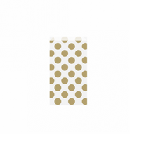 Sachet Plat 12+5X18Cm - Pois Or - Cellulose 60/M2 -  Pack De 250 - GelatoPro.fr