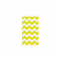 Sachet Plat 12+5X18Cm -  Zig-Zag Citron - Cellulose 60/M2 -  Pack De 250 - GelatoPro.fr