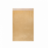 Sachet Plat 12+5X18Cm Or - Kraft Vergé 60G/M² - Pack De 250 - GelatoPro.fr