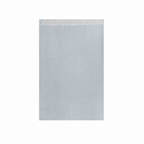 Sachet Plat 12+5X18Cm Argent - Kraft Vergé 60G/M² - Pack De 250 - GelatoPro.fr