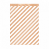 Sachet Plat 26+9X38 Cm Hachuré Kraft - Kraft Vergé 60/M2 -  Pack De 250 - GelatoPro.fr