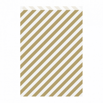 Sachet Plat 26+9X38 Cm Hachuré Or - Cellulose 60/M2 -  Pack De 250 - GelatoPro.fr
