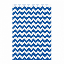 Sachet Plat 26+9X38 Cm Zig Zag Bleu - Cellulose 60/M2 -  Pack De 250 - GelatoPro.fr