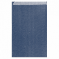 Sachet Plat 26+9X38Cm Bleu - Kraft Vergé 60 G/M² - Pack De 250 - GelatoPro.fr