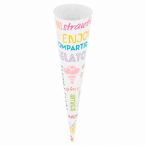 Cône En Papier Pour Cornet À Glace Modèle Parole 15.2 Cm X 14° - Carton De 2000 Unités - GelatoPro.fr