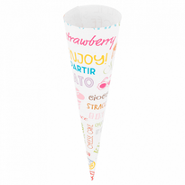 Cône En Papier Pour Cornet À Glace Modèle Parole 15.3 Cm X 15° - Carton De 2000 Unités - GelatoPro.fr