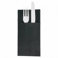 Serviette Soft Kangourou 40X40Cm Noire - Carton De 700 Unités - GelatoPro.fr