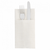 Serviette Soft Kangourou 40X40Cm Texture Fil Ivoire - Carton De 700 Unités - GelatoPro.fr
