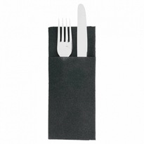 Serviette Soft Kangourou 33X40Cm Noir - Carton De 700 Unités - GelatoPro.fr