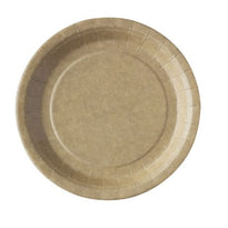 Assiette Biodégradable En Carton 18 Cm Kraft - Carton De 800 Unités - GelatoPro.fr